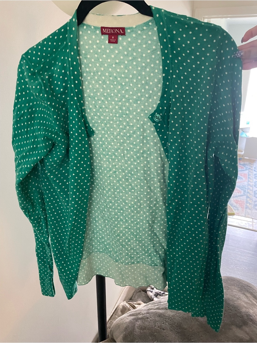Merona Mint Green Polka Dot Sweater